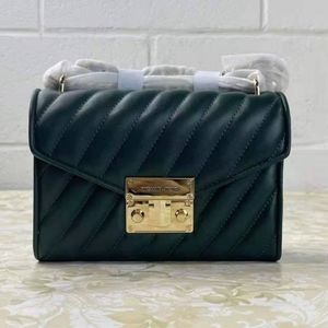 Michael Kors Small Rose Quilted Leather Shoulder Bag in Racing Green 🆕️